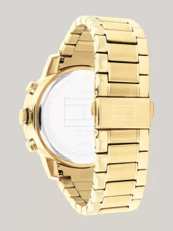 Zegarki*Tommy Hilfiger Zegarek Z Białą Tarczą I Pozłacaną Bransoletą GOLD