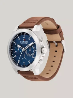 Zegarki*Tommy Hilfiger Zegarek Z Granatową Tarczą SILVER