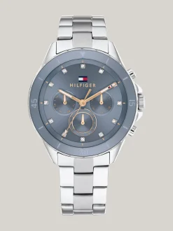 Zegarki*Tommy Hilfiger Zegarek Z Niebieską Tarczą SILVER
