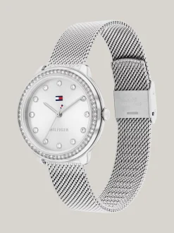 Zegarki*Tommy Hilfiger Zegarek Z Siateczkową Bransoletą SILVER