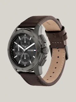 Zegarki*Tommy Hilfiger Zegarek Z Subtarczami I Skórzanym Paskiem BROWN