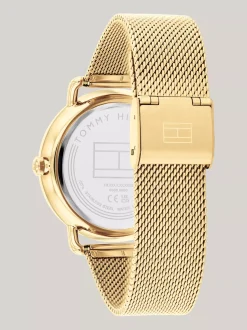 Zegarki*Tommy Hilfiger Zegarek Z Tarczą W Kolorze Czekoladowym GOLD