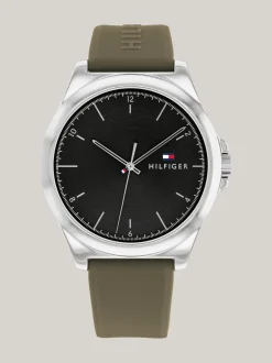 Zegarki*Tommy Hilfiger Zegarek Z Zielonym Silikonowym Paskiem GREEN