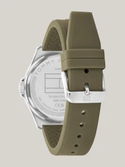 Zegarki*Tommy Hilfiger Zegarek Z Zielonym Silikonowym Paskiem GREEN