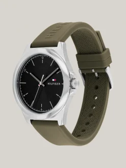 Zegarki*Tommy Hilfiger Zegarek Z Zielonym Silikonowym Paskiem GREEN