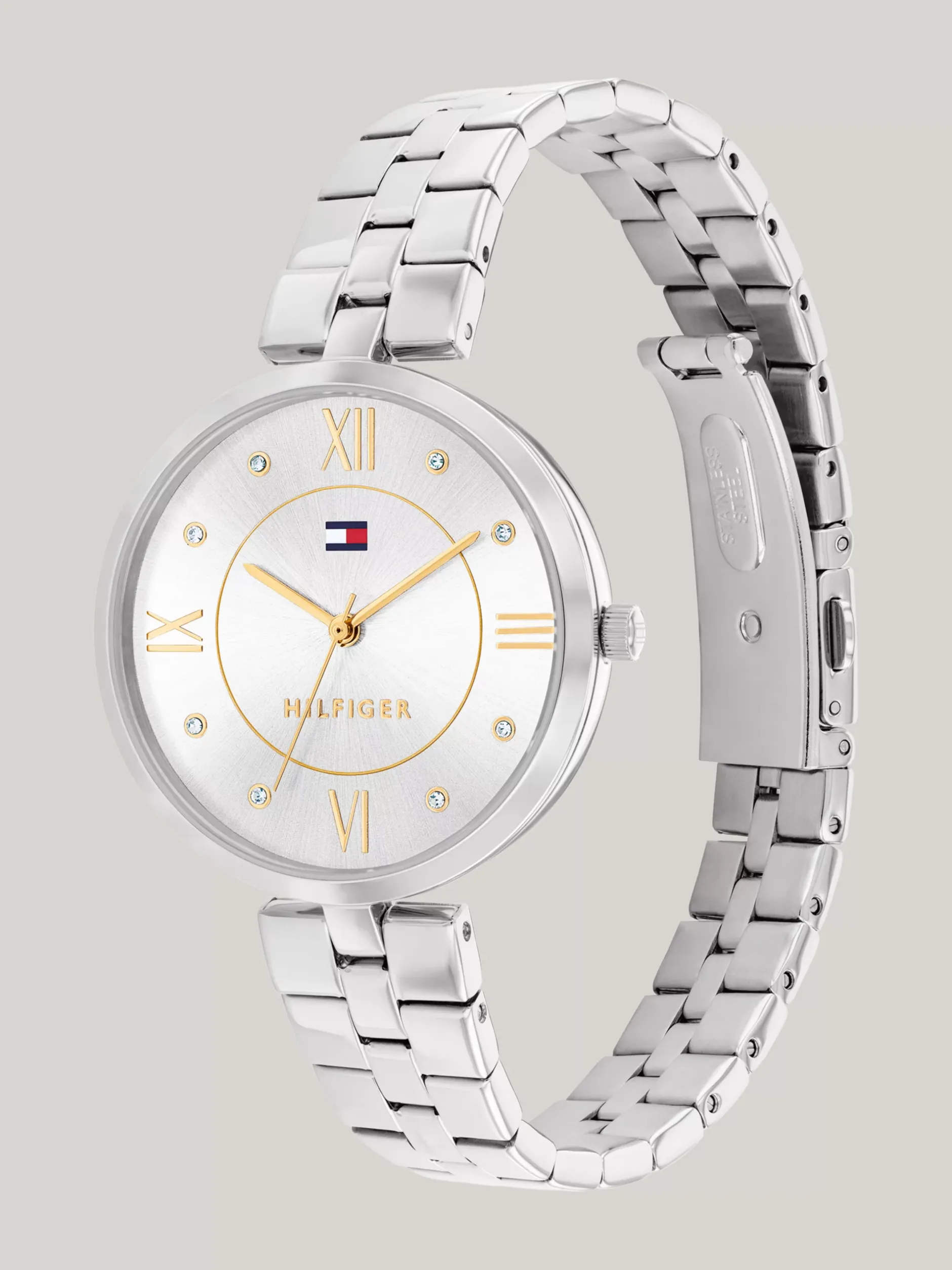 Zegarki*Tommy Hilfiger Zegarek Ze Srebrno-białą Tarczą SILVER