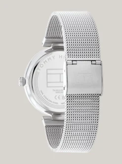 Zegarki*Tommy Hilfiger Zegarek Ze Stali Nierdzewnej Z Jasnoróżową Tarczą SILVER
