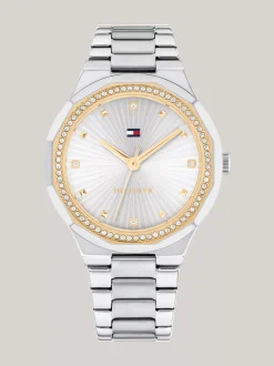 Zegarki*Tommy Hilfiger Zegarek Ze Stali Nierdzewnej Z Kryształkami SILVER
