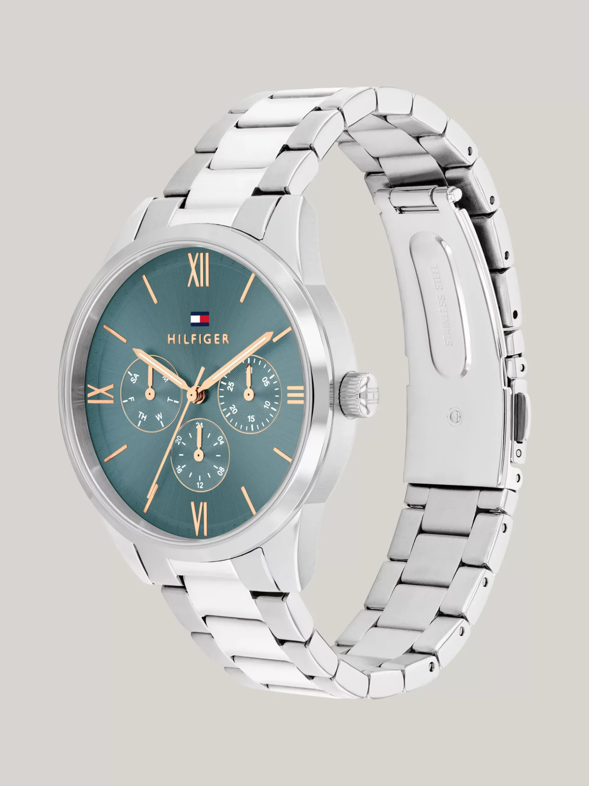 Zegarki*Tommy Hilfiger Zegarek Ze Stali Nierdzewnej Z Okrągłą Tarczą SILVER