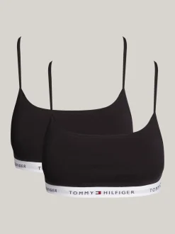 Biustonosze|Bielizna*Tommy Hilfiger Zestaw 2 Biustonoszy Bez Fiszbin I Poduszek BLACK / BLACK