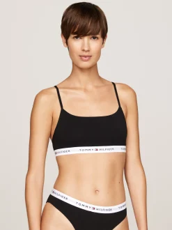 Biustonosze|Bielizna*Tommy Hilfiger Zestaw 2 Biustonoszy Bez Fiszbin I Poduszek BLACK / BLACK