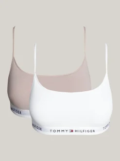 Biustonosze|Bielizna*Tommy Hilfiger Zestaw 2 Biustonoszy Bez Fiszbin I Poduszek WHITE/BALANCED BEIGE