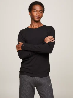 Stroje Domowe*Tommy Hilfiger Zestaw 3 Longsleeve'ów Premium Essential BLACK/ BLACK / BLACK