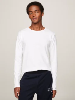Stroje Domowe*Tommy Hilfiger Zestaw 3 Longsleeve'ów Premium Essential WHITE/WHITE/WHITE