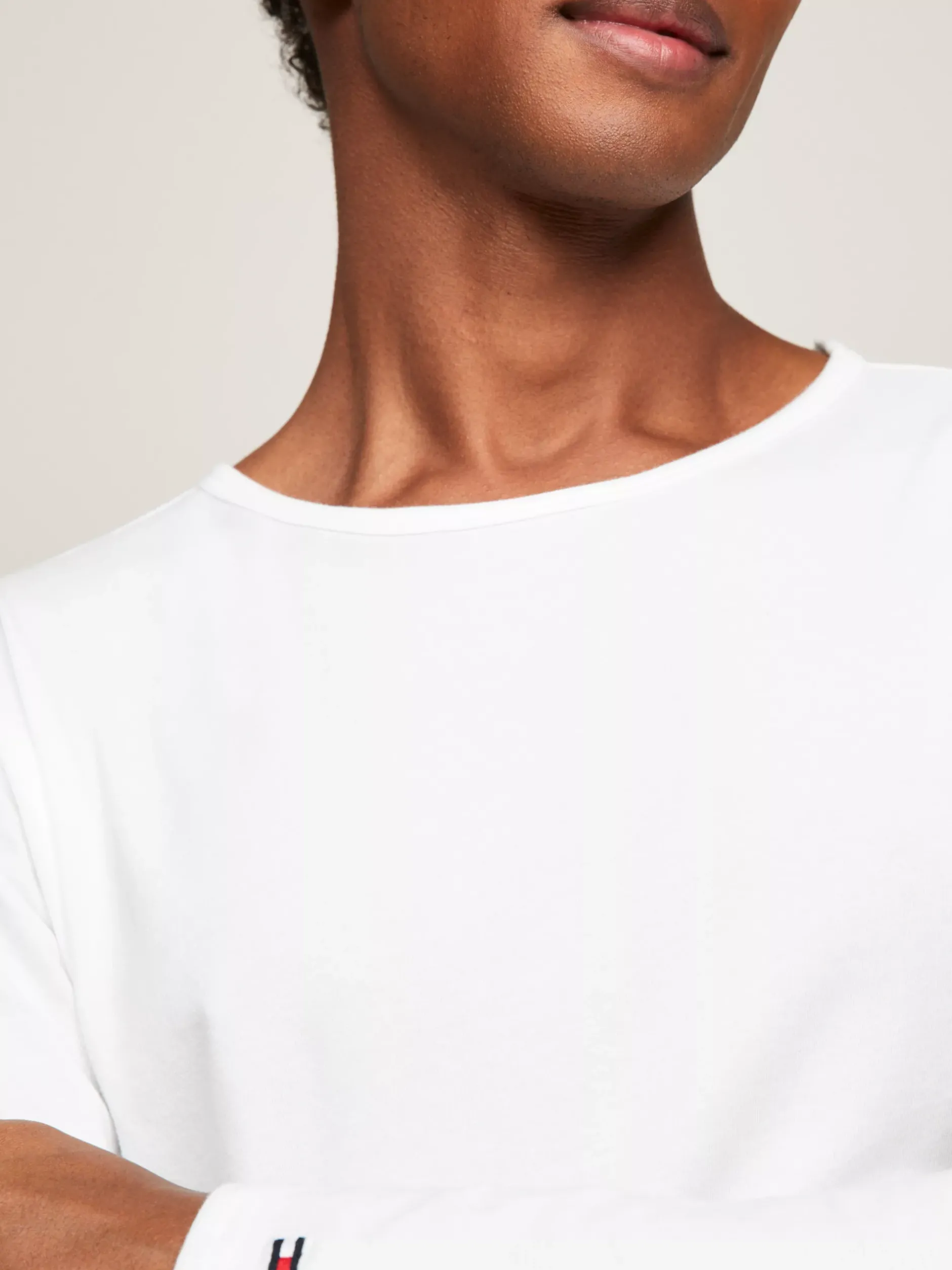 Stroje Domowe*Tommy Hilfiger Zestaw 3 Longsleeve'ów Premium Essential WHITE/WHITE/WHITE