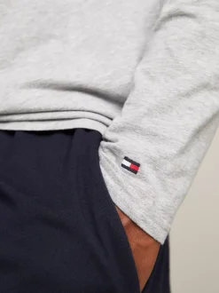 Stroje Domowe*Tommy Hilfiger Zestaw 3 Longsleeve'ów Premium Essential BLACK/WHITE/GREY HEATHER