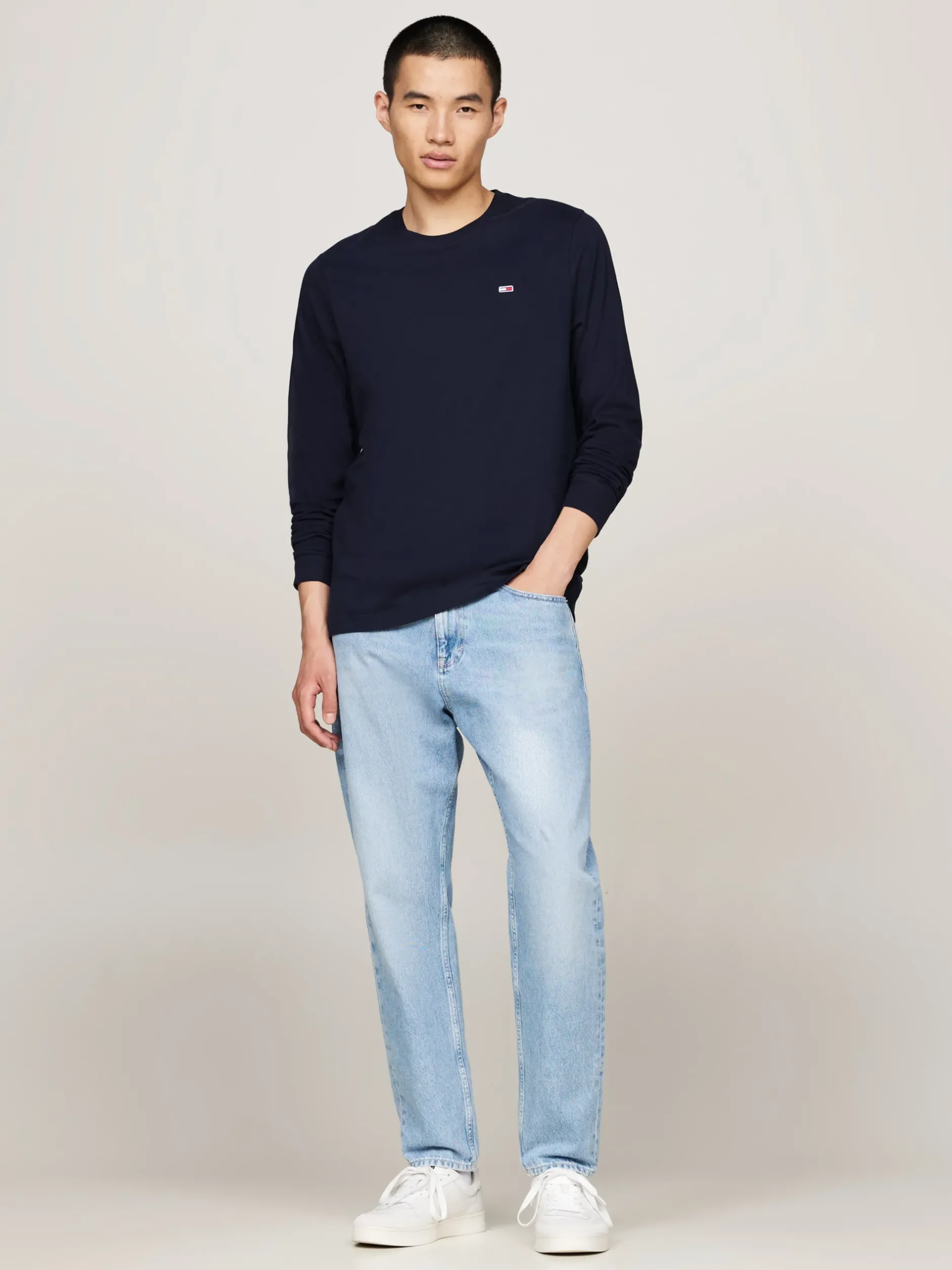 T-Shirty*Tommy Hilfiger Zestaw 2 Longsleeve’ów Z Logo DARK NIGHT NAVY / WHITE