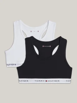 Bielizna & Skarpetki*Tommy Hilfiger Zestaw 2 Nieusztywnianych Braletek Racerback BLACK/ WHITE