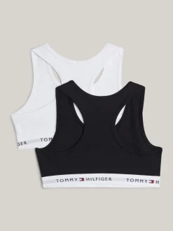 Bielizna & Skarpetki*Tommy Hilfiger Zestaw 2 Nieusztywnianych Braletek Racerback BLACK/ WHITE