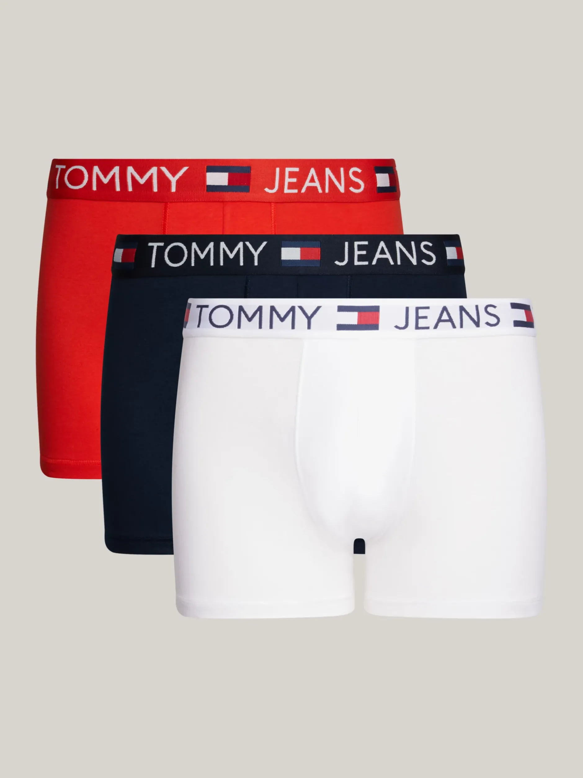 Kąpielówki|Multipacks*Tommy Hilfiger Zestaw 3 Par Bokserek Essential Z Flagą HOT HEAT/WHTE/DRK NGH NVY