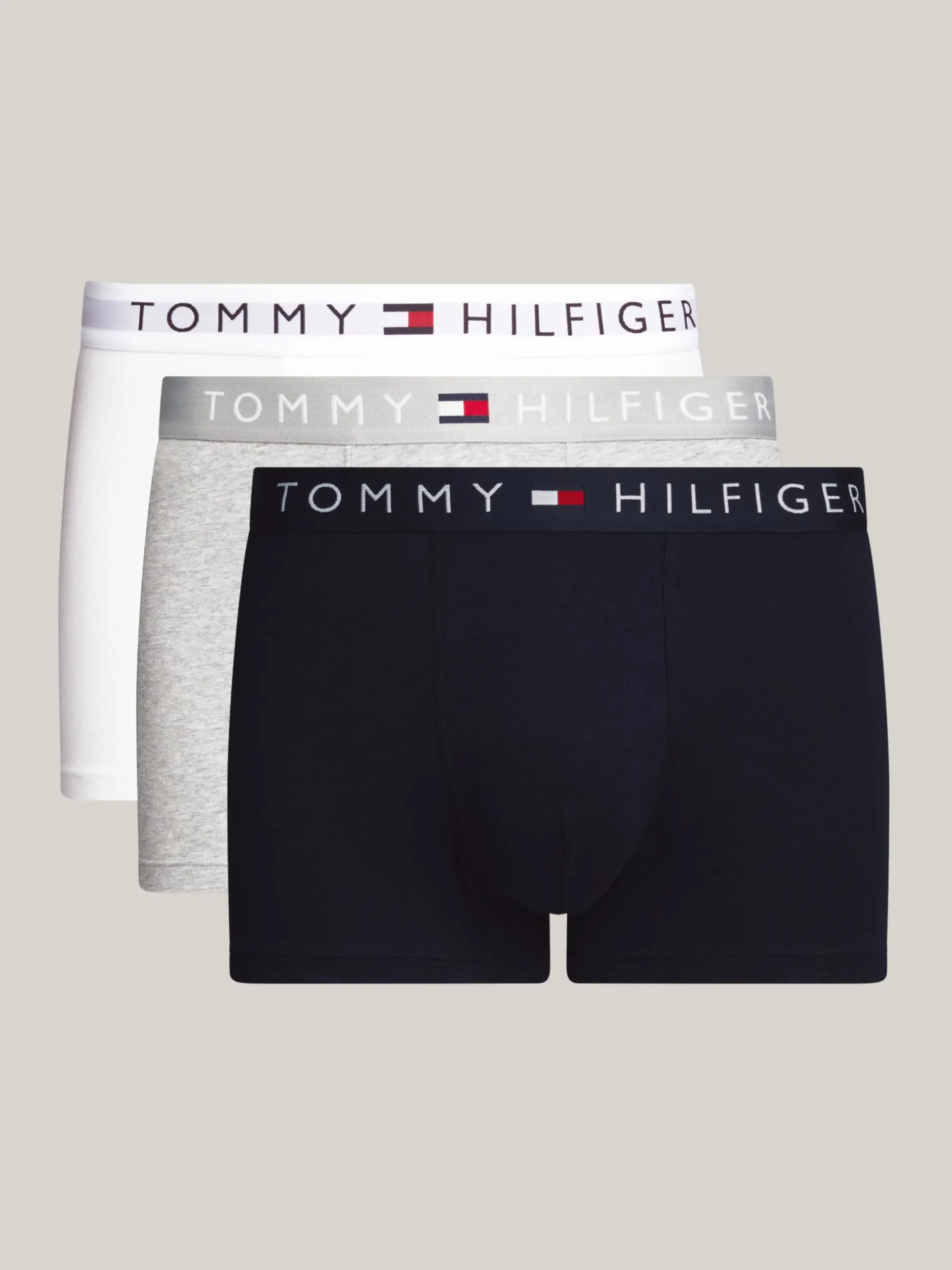Kąpielówki|Multipacks*Tommy Hilfiger Zestaw 3 Par Bokserek TH Original Z Logo GREY HTR/WHITE/DESERT SKY