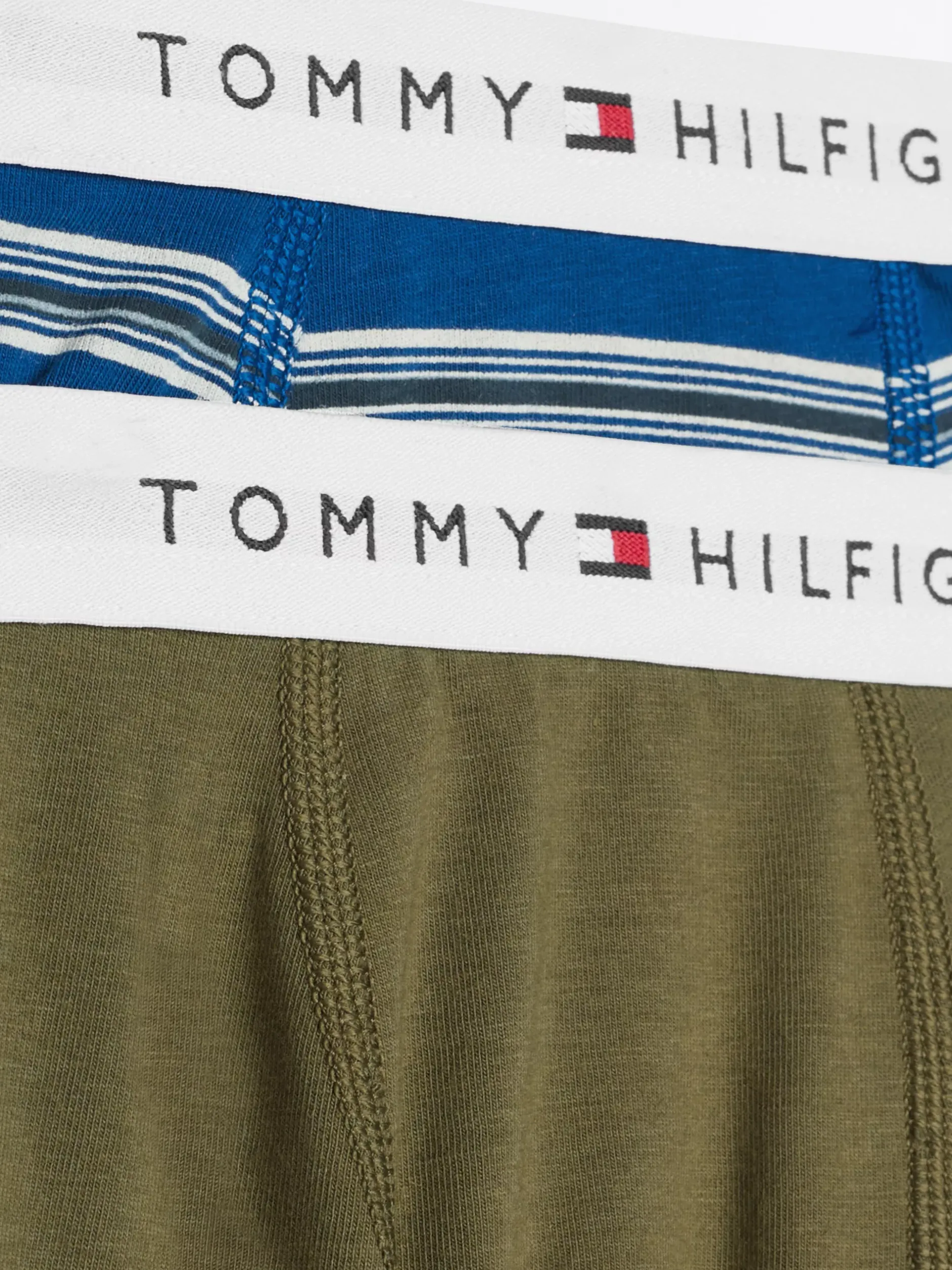 Underwear & Socks*Tommy Hilfiger Zestaw 2 Par Bokserek TH Signature MULTI STRIPES DEEP INDIGO/OLIVE