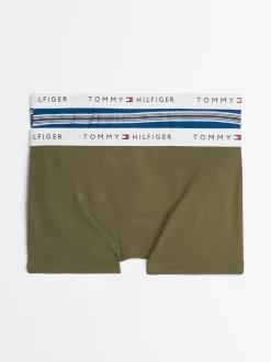 Underwear & Socks*Tommy Hilfiger Zestaw 2 Par Bokserek TH Signature MULTI STRIPES DEEP INDIGO/OLIVE