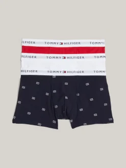 Underwear & Socks*Tommy Hilfiger Zestaw 3 Par Bokserek TH Signature DES SKY OUT FLAG/PRIMARY RED/WHITE