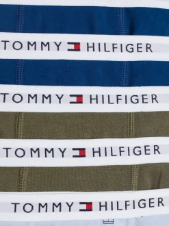 Underwear & Socks*Tommy Hilfiger Zestaw 7 Par Bokserek TH Signature DEEP INDIGO/BREEZY BLUE FLAG/OLIVE