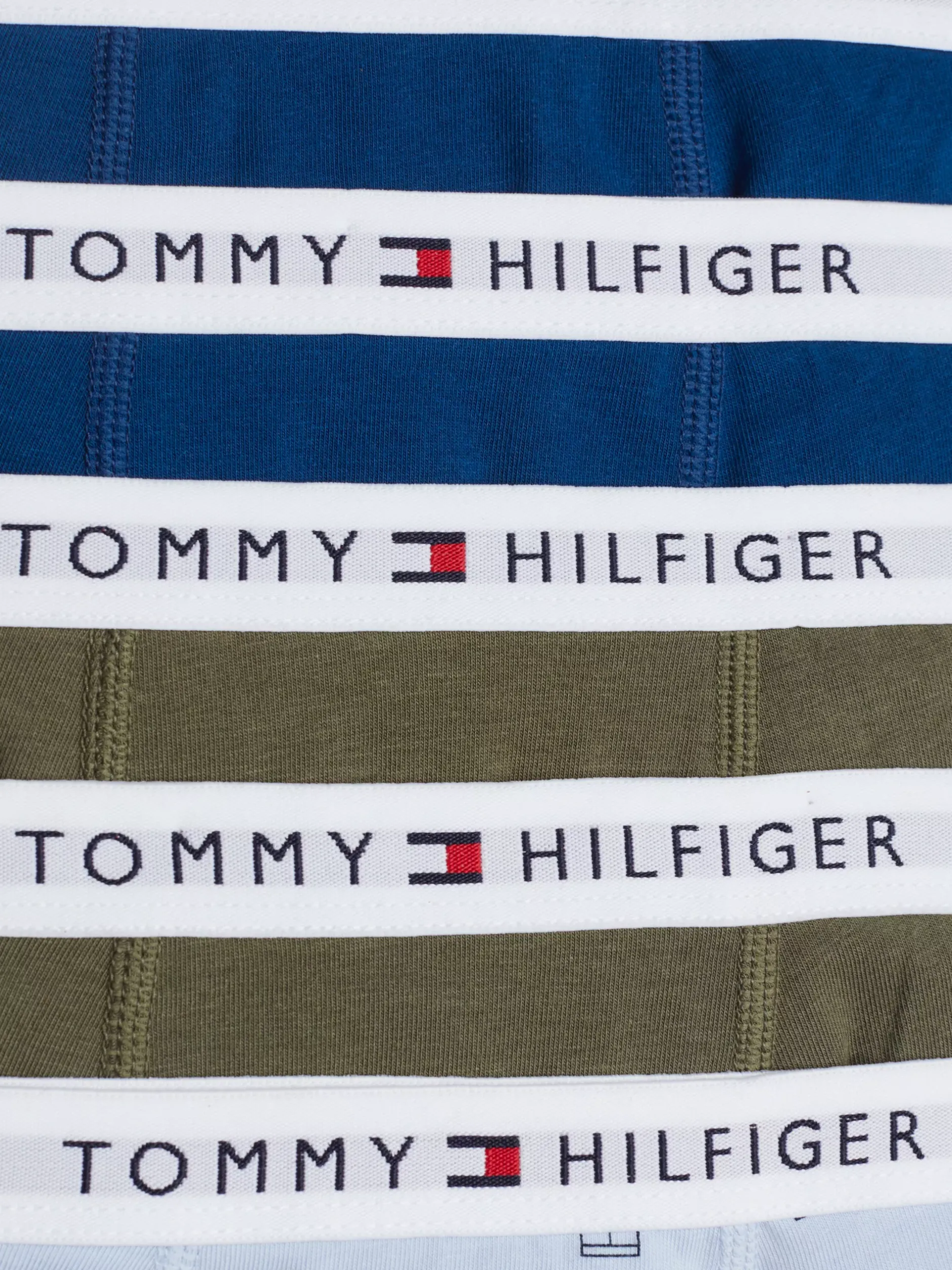 Underwear & Socks*Tommy Hilfiger Zestaw 7 Par Bokserek TH Signature DEEP INDIGO/BREEZY BLUE FLAG/OLIVE