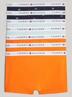 Underwear & Socks*Tommy Hilfiger Zestaw 7 Par Bokserek TH Signature DES SKY OUTLINE FLAG/MINTY/ORANGE