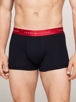 Kąpielówki|Bielizna*Tommy Hilfiger Zestaw 3 Par Bokserek Typu Trunks Z Logo DEEP ROUGE/PRI RED/LAZULI BLUE