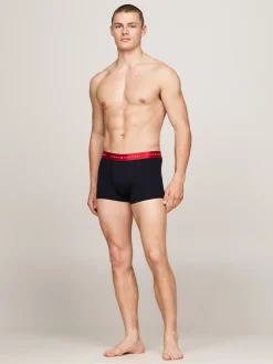 Kąpielówki|Bielizna*Tommy Hilfiger Zestaw 3 Par Bokserek Typu Trunks Z Logo DEEP ROUGE/PRI RED/LAZULI BLUE