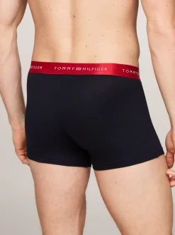 Kąpielówki|Bielizna*Tommy Hilfiger Zestaw 3 Par Bokserek Typu Trunks Z Logo DEEP ROUGE/PRI RED/LAZULI BLUE