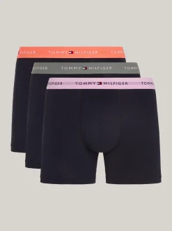 Multipacks|Bielizna*Tommy Hilfiger Zestaw 3 Par Bokserek Z Logo Na Pasku SUMMER SUN/PEARLY PINK/STONEWASH