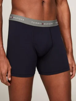 Multipacks|Bielizna*Tommy Hilfiger Zestaw 3 Par Bokserek Z Logo Na Pasku SUMMER SUN/PEARLY PINK/STONEWASH