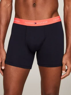 Multipacks|Bielizna*Tommy Hilfiger Zestaw 3 Par Bokserek Z Logo Na Pasku SUMMER SUN/PEARLY PINK/STONEWASH