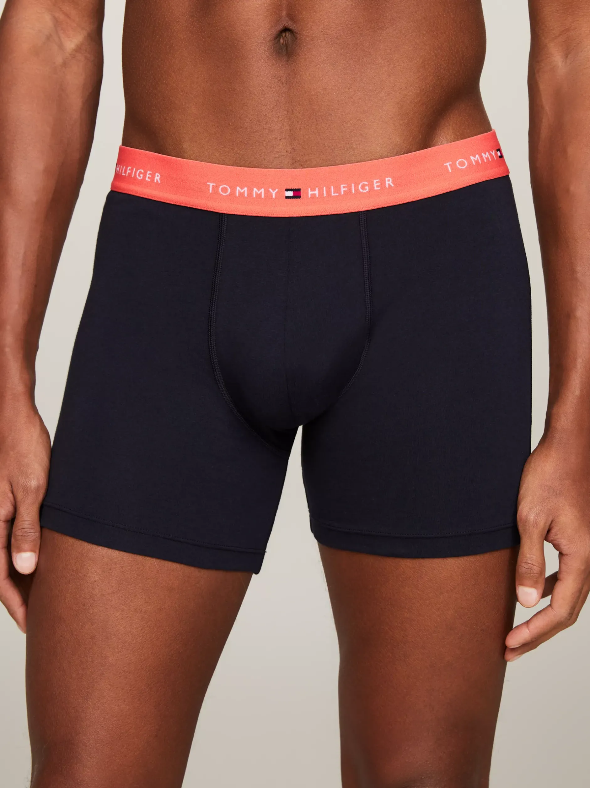 Multipacks|Bielizna*Tommy Hilfiger Zestaw 3 Par Bokserek Z Logo Na Pasku SUMMER SUN/PEARLY PINK/STONEWASH