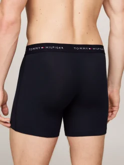 Bielizna*Tommy Hilfiger Zestaw 3 Par Bokserek Z Logo Na Pasku PRIMARY RED/WHITE/DESERT SKY