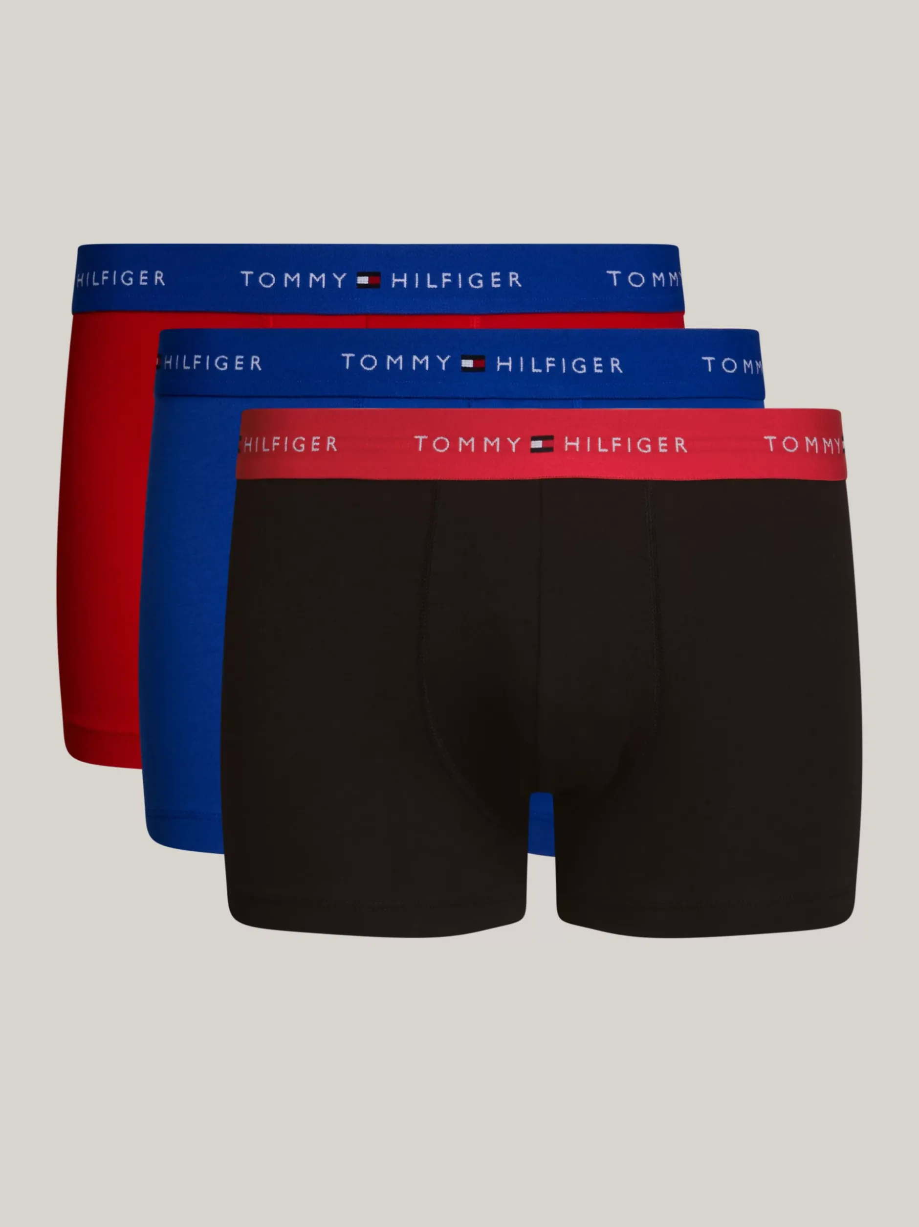 Kąpielówki|Bielizna*Tommy Hilfiger Zestaw 3 Par Bokserek Z Logo Na Pasku BRIGHT BLUE/BLACK/DEEP CRIMSON