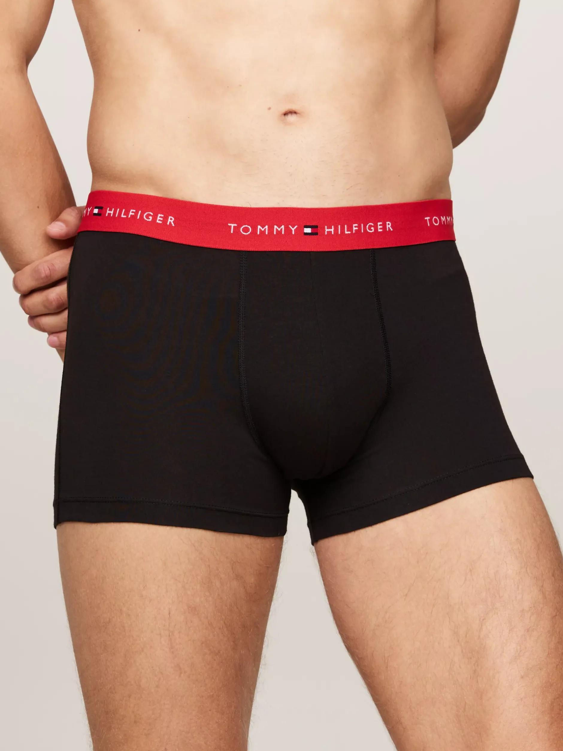 Kąpielówki|Bielizna*Tommy Hilfiger Zestaw 3 Par Bokserek Z Logo Na Pasku BRIGHT BLUE/BLACK/DEEP CRIMSON