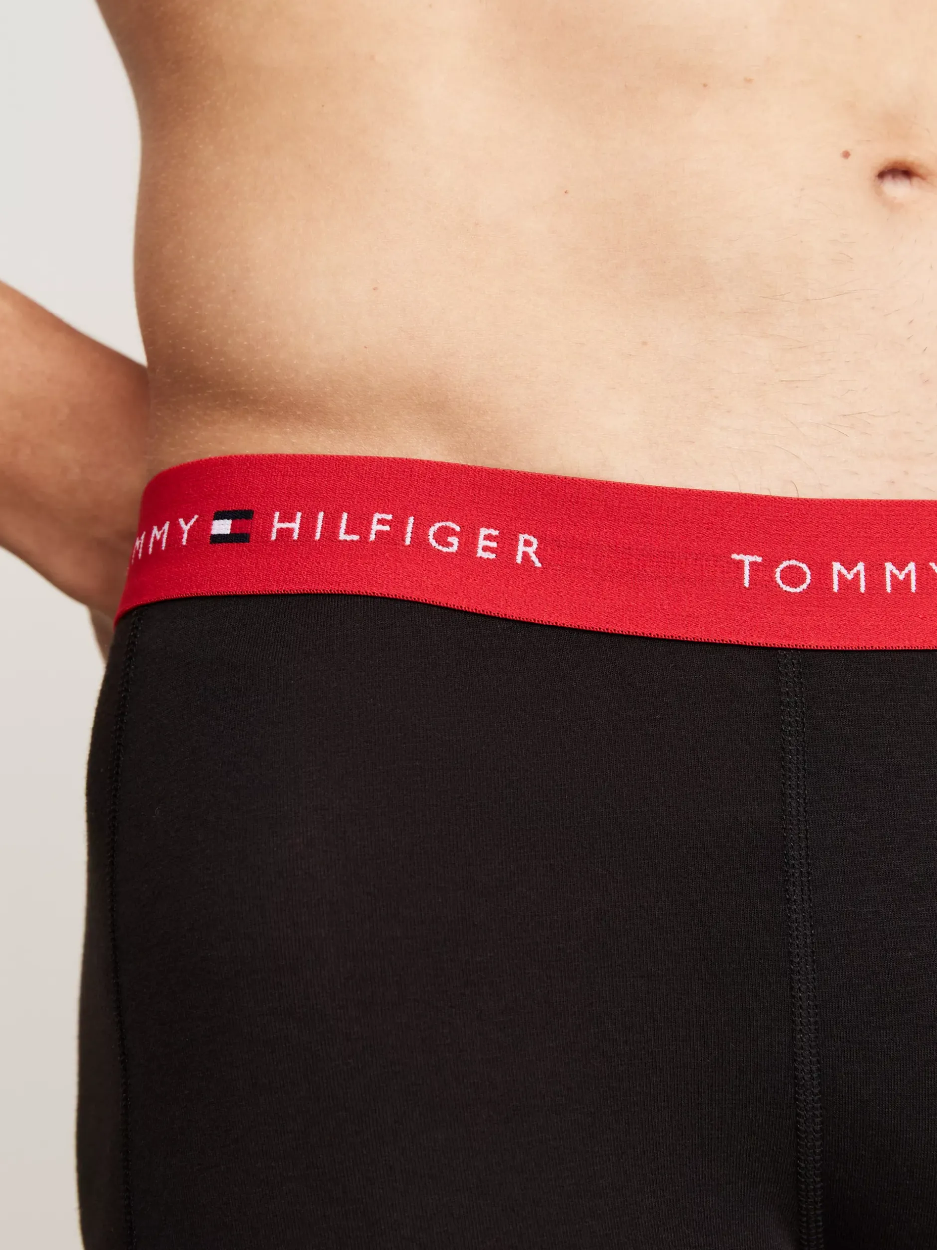 Kąpielówki|Bielizna*Tommy Hilfiger Zestaw 3 Par Bokserek Z Logo Na Pasku BRIGHT BLUE/BLACK/DEEP CRIMSON