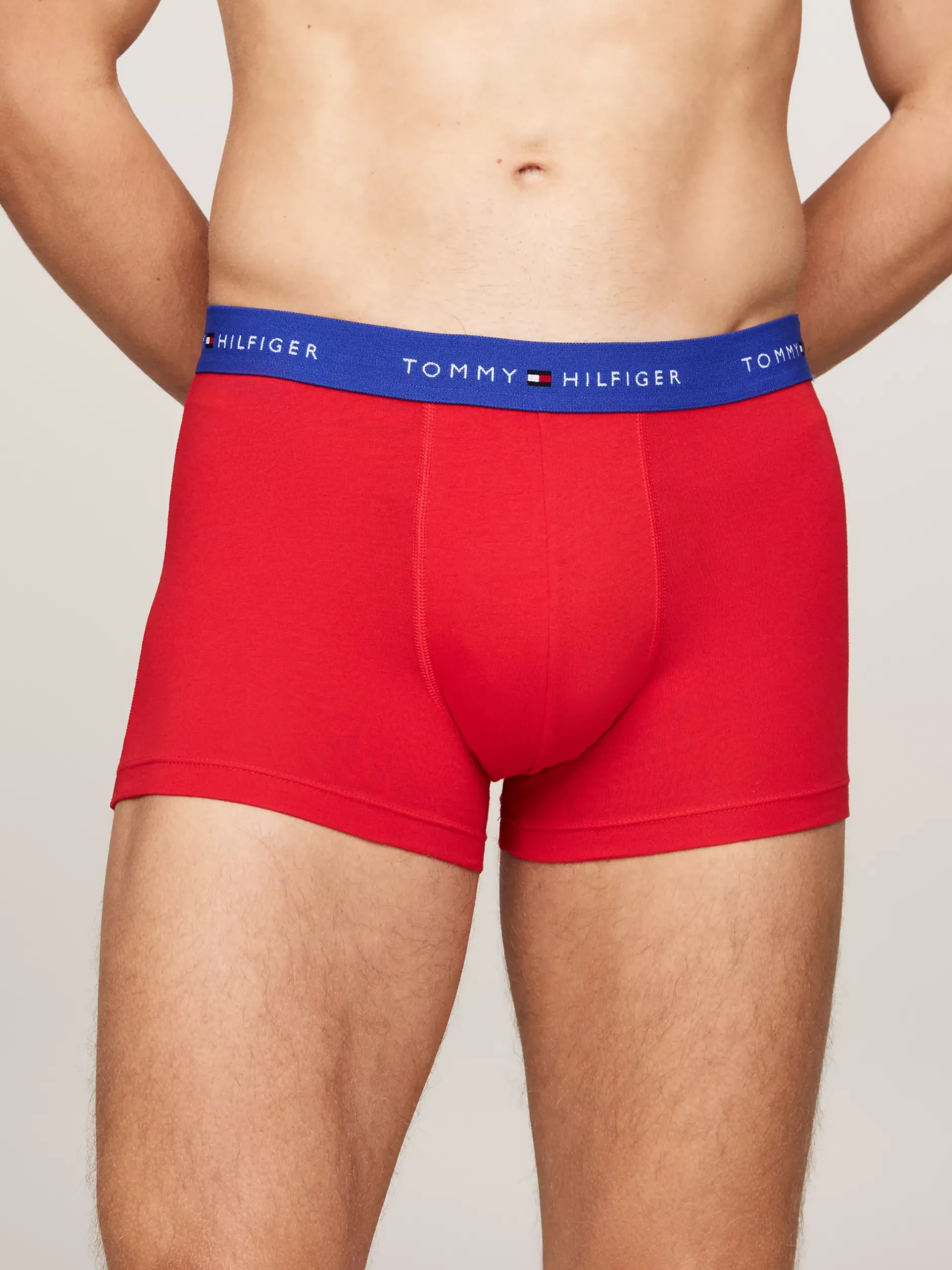 Kąpielówki|Bielizna*Tommy Hilfiger Zestaw 3 Par Bokserek Z Logo Na Pasku BRIGHT BLUE/BLACK/DEEP CRIMSON