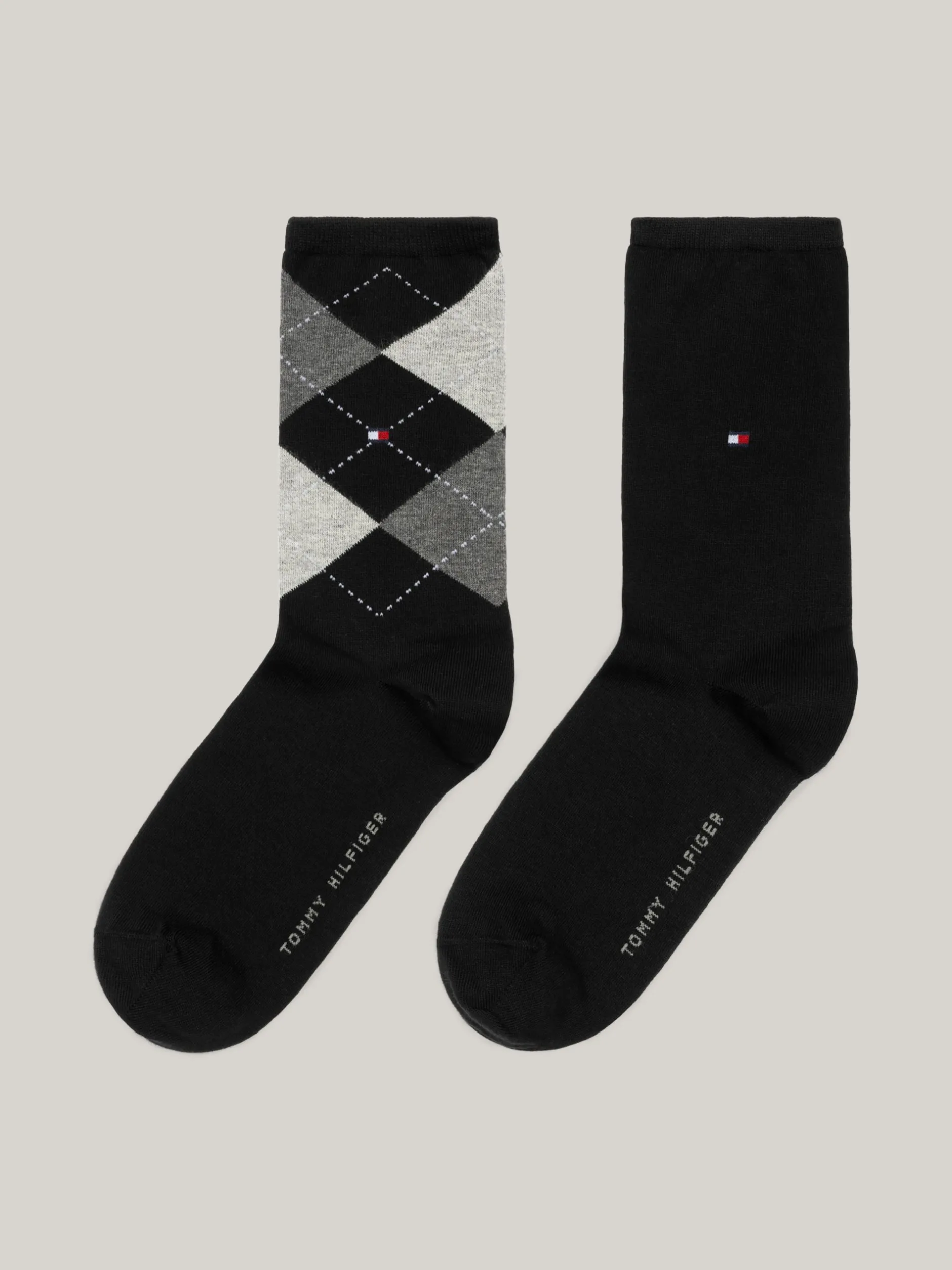 Skarpetki & Rajstopy*Tommy Hilfiger Zestaw 2 Par Damskich Skarpetek W Romby BLACK
