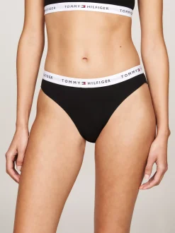 Figi|Bielizna*Tommy Hilfiger Zestaw 3 Par Fig Essential Z Logo Na Pasku WHITE/ BLACK/ GREY HEATHER