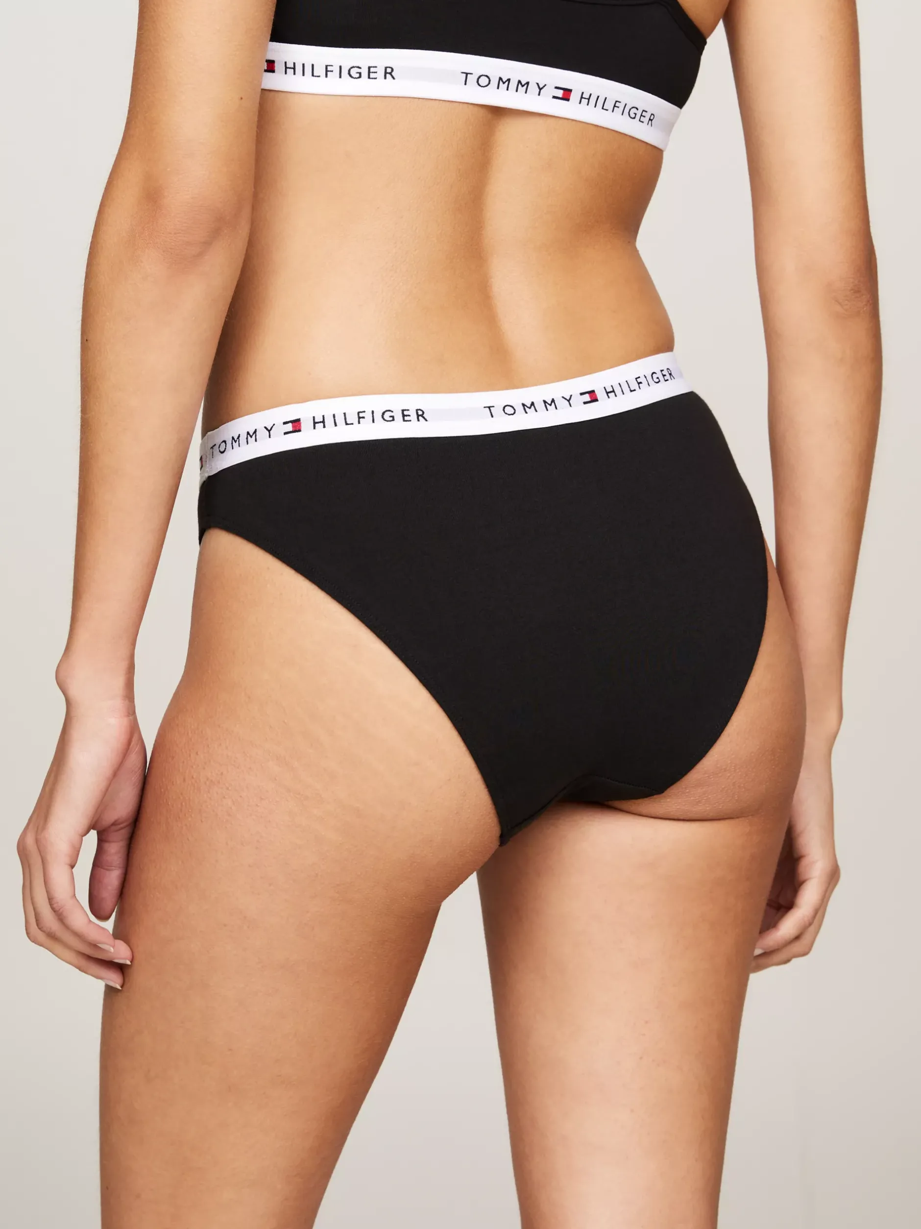 Figi|Bielizna*Tommy Hilfiger Zestaw 3 Par Fig Essential Z Logo Na Pasku WHITE/ BLACK/ GREY HEATHER