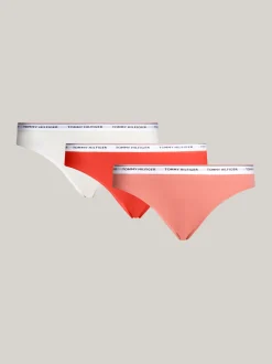 Figi|Bielizna*Tommy Hilfiger Zestaw 3 Par Fig Premium Essential Z Logo CRUSHED CORAL/CORAL CLAY/BARELY T