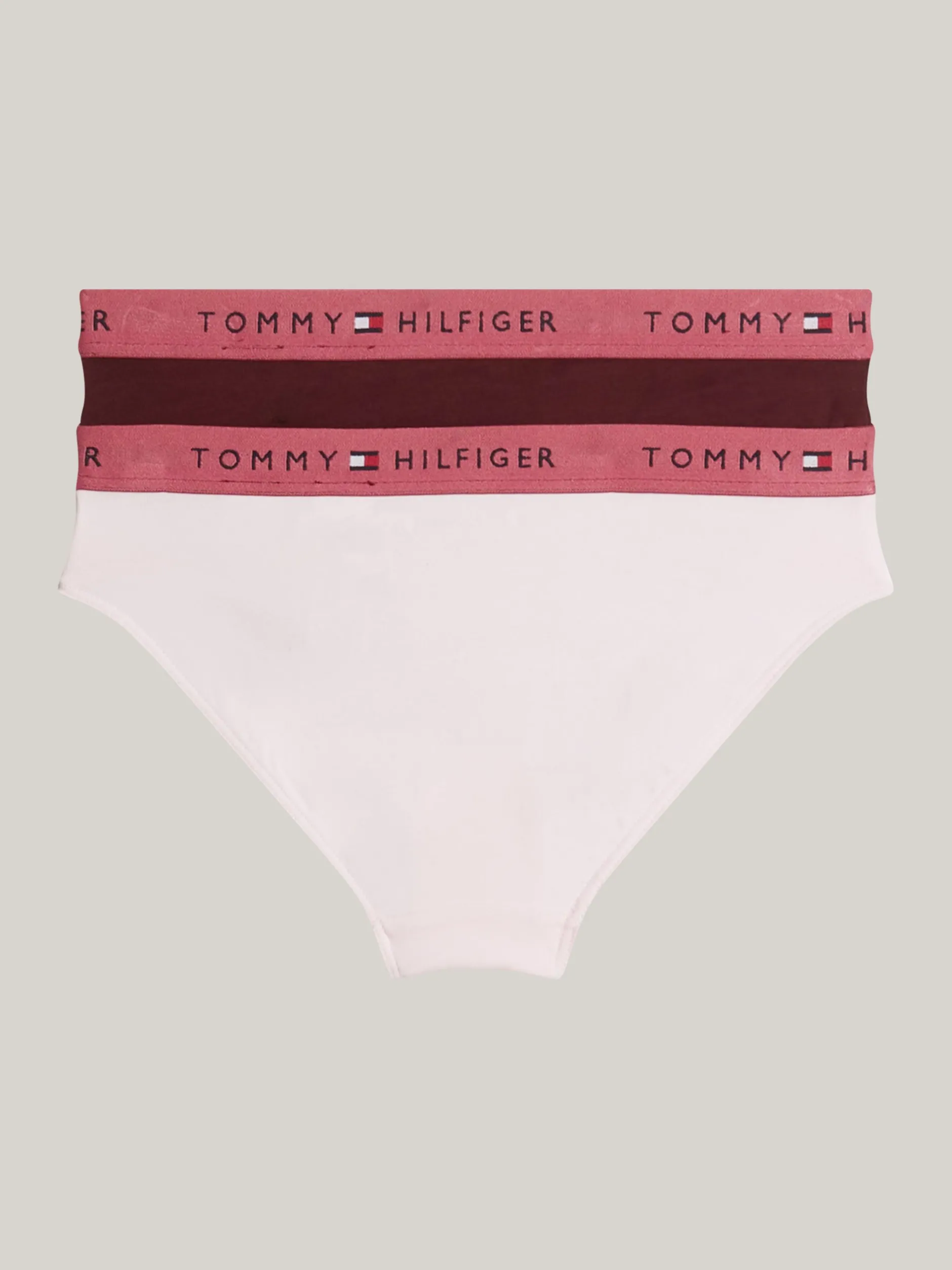 Bielizna & Skarpetki*Tommy Hilfiger Zestaw 2 Par Fig Z Logo Na Pasku LIGHT PINK/DEEP ROUGE