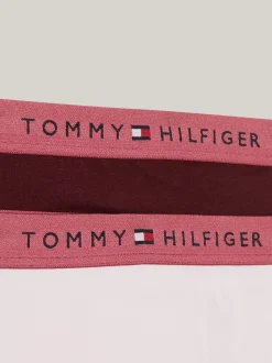 Bielizna & Skarpetki*Tommy Hilfiger Zestaw 2 Par Fig Z Logo Na Pasku LIGHT PINK/DEEP ROUGE