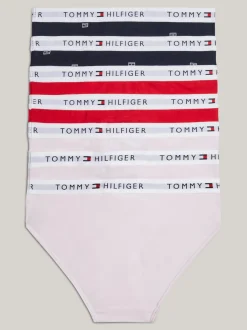 Bielizna & Skarpetki*Tommy Hilfiger Zestaw 7 Par Fig Z Logo Na Pasku I Nadrukiem DES SKY FLAG/LIGHT PINK/PRIM RED